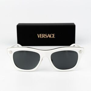 NEW Versace VE2272 314/87 White Dark Grey Square Women Sunglasses